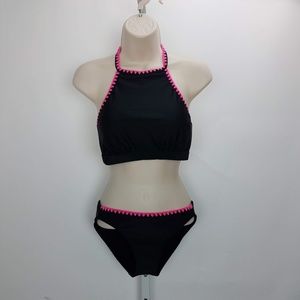 Seekers Australia Bikini Set Sz 6 Blk  G3